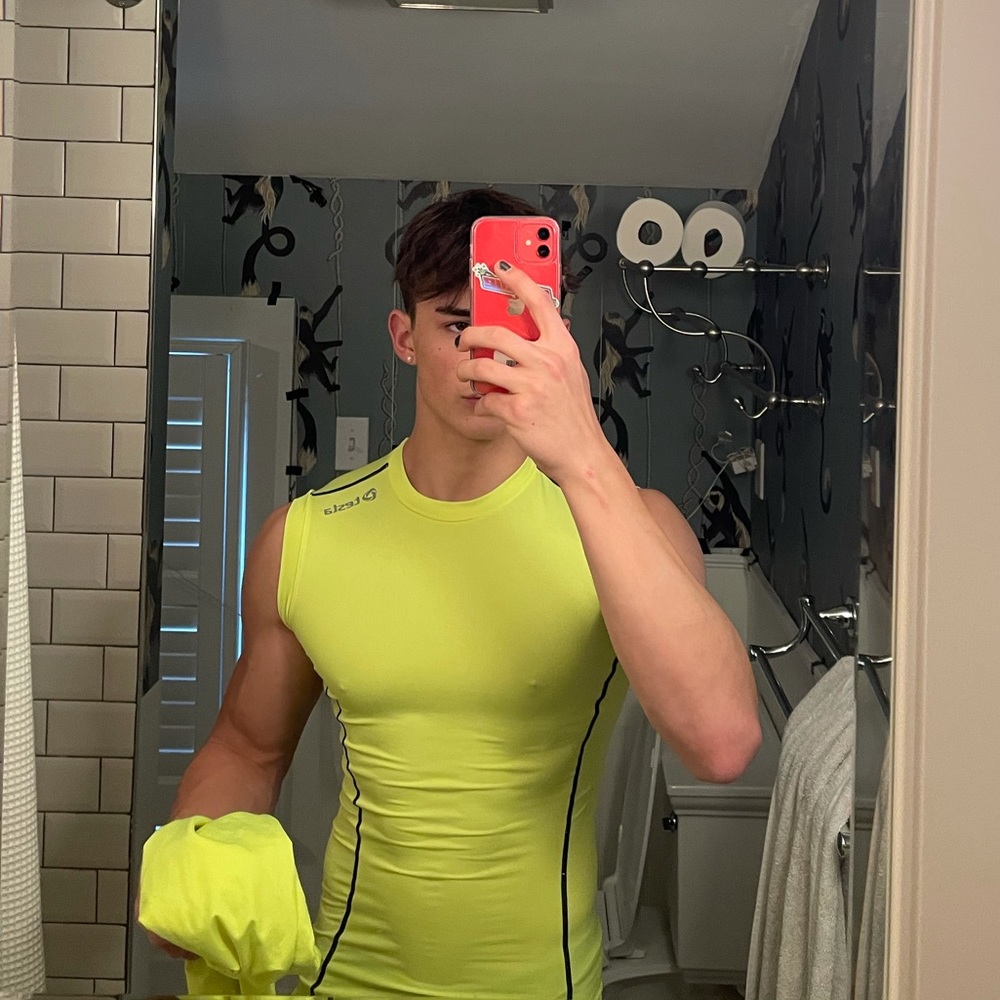 2 pack Tesla neon yellow compression shirts  Size s